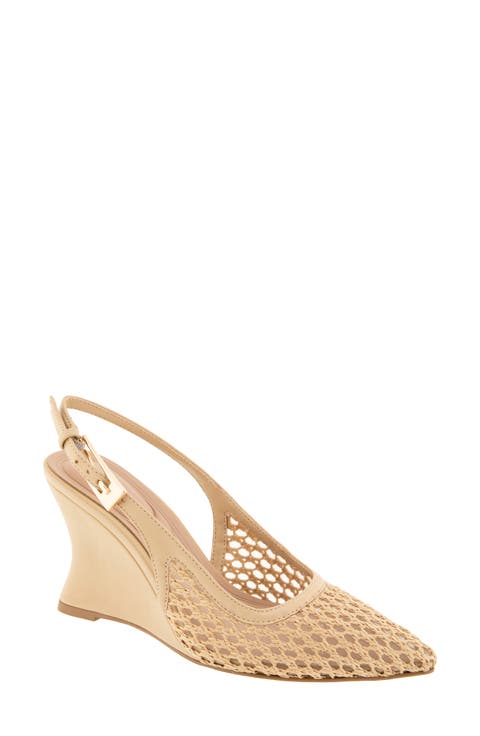 Xyla Slingback Pointed Toe Wedge Pump (Women)