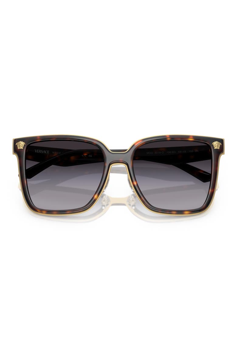 58mm Butterfly Sunglasses, Alternate, color, HAVANA