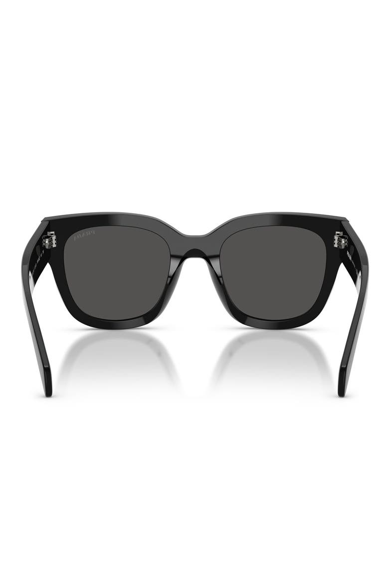 53mm Square Sunglasses, Alternate, color, BLACK / DARK GREY