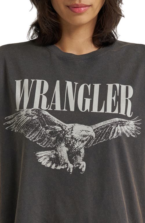 Wrangler Eagle Logo Graphic T-shirt In Black