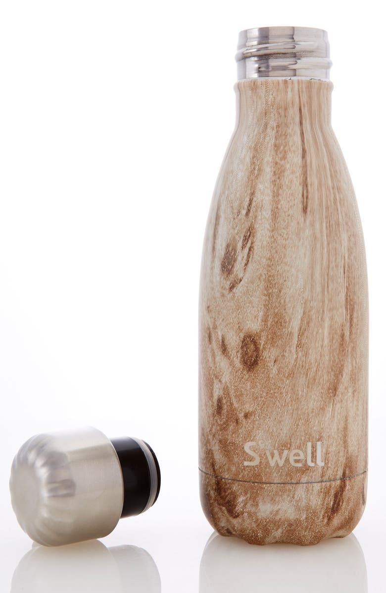 S'well 'Blonde Wood' Stainless Steel Water Bottle, Alternate, color,