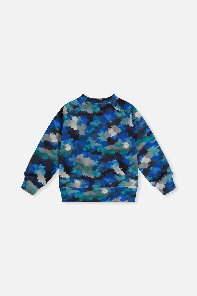 Camouflage Cool Graphic Fleece Sweatshirt, Alternate, color, Blue and Grey Camouflage