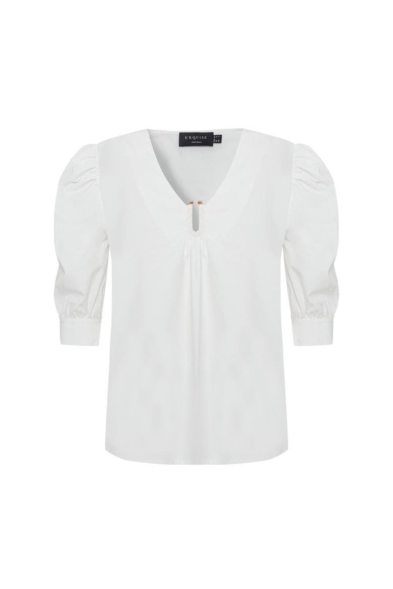 Maggie Poplin Blouse, Alternate, color, WHITE