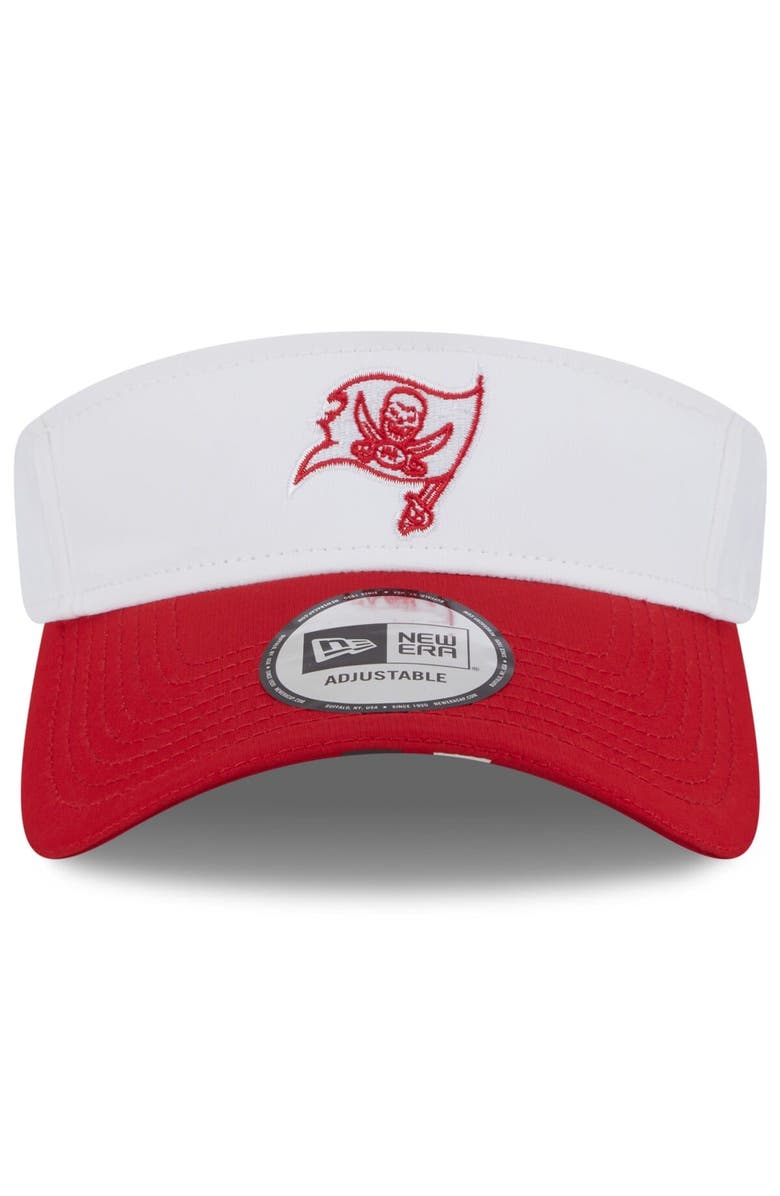 New Era Men's New Era  White/Red Tampa Bay Buccaneers 2025 NFL Training Camp Adjustable Visor, Alternate, color, 