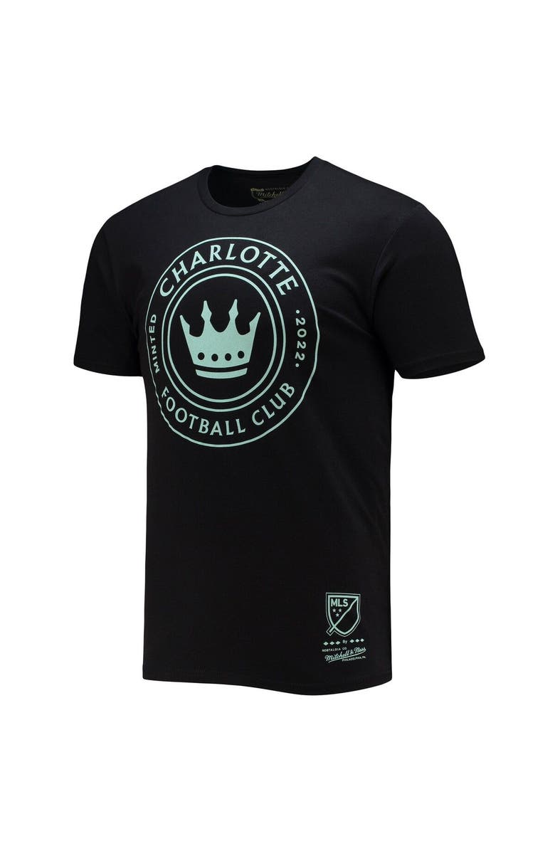 Mitchell & Ness Men's Mitchell & Ness Black Charlotte FC Primary Logo T-Shirt, Alternate, color, 