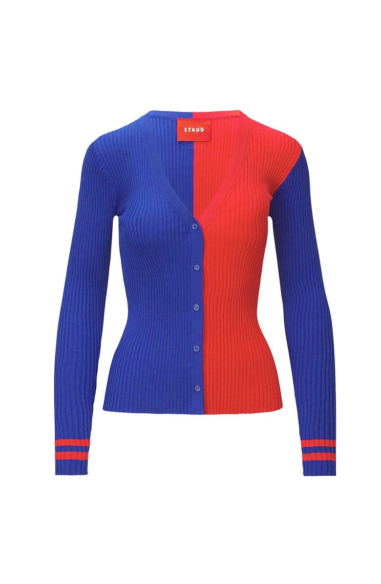 STAUD Women's STAUD Royal/Red New York Giants Cargo Sweater, Alternate, color, Royal