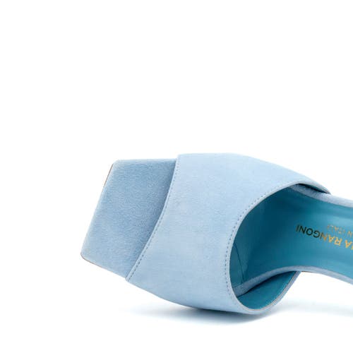 Valentina Rangoni Laura Slide Sandal In Lt Jeans Cashmere