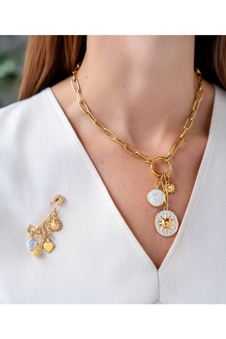 Celestial Brooch, Alternate, color, Gold