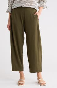 MAX STUDIO Twill Knit Barrel Leg Pants