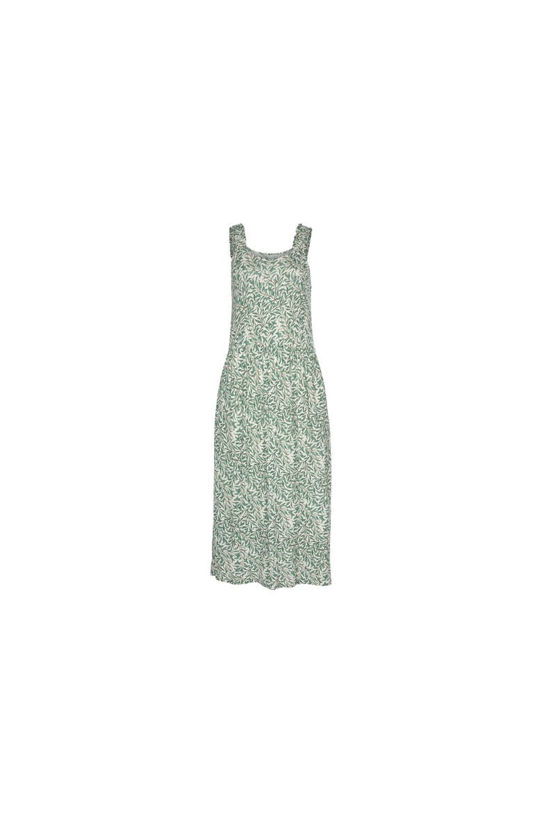 Smocked Strap Dress, Alternate, color, Green Printed