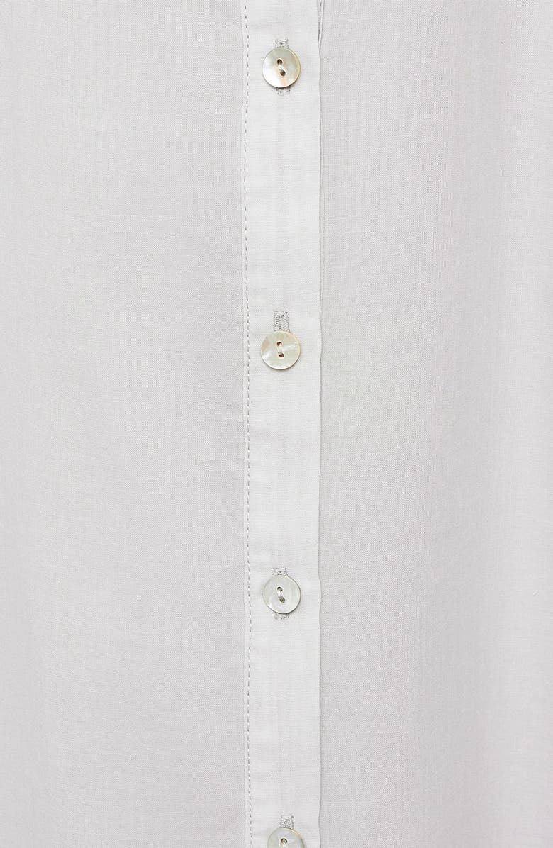 MANGO Pintuck Accent Short Sleeve Cotton Nightshirt, Alternate, color, Light/ Pastel Grey