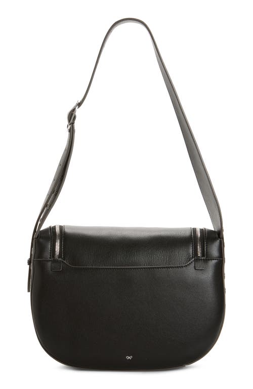 Shop Anya Hindmarch Vere Studded Leather Shoulder Bag In Black