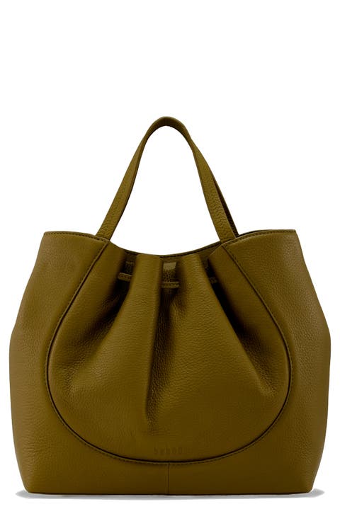 Katrina Pebble Leather Satchel