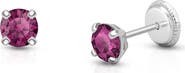 Tiny Blessings 14K Gold 4mm Crystal Birthstone Studs Screw Back Earrings