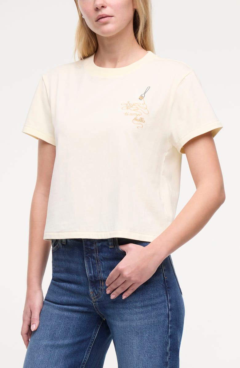 Wildfox Ti Amo Pasta Bella T-Shirt, Alternate, color, Afterglow