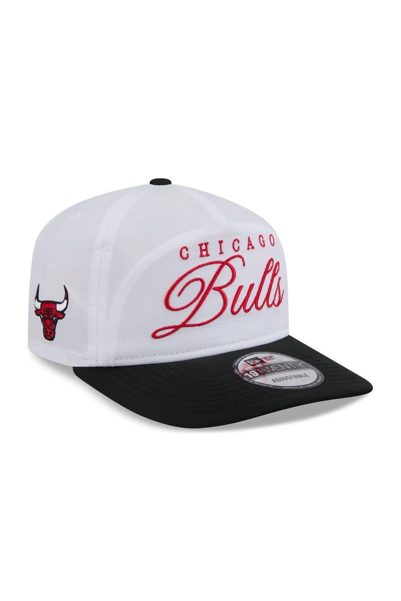 Men's New Era White/Black Chicago Bulls 2025 NBA Draft On-Stage Nylon 19TWENTY Adjustable Hat, Main, color, White