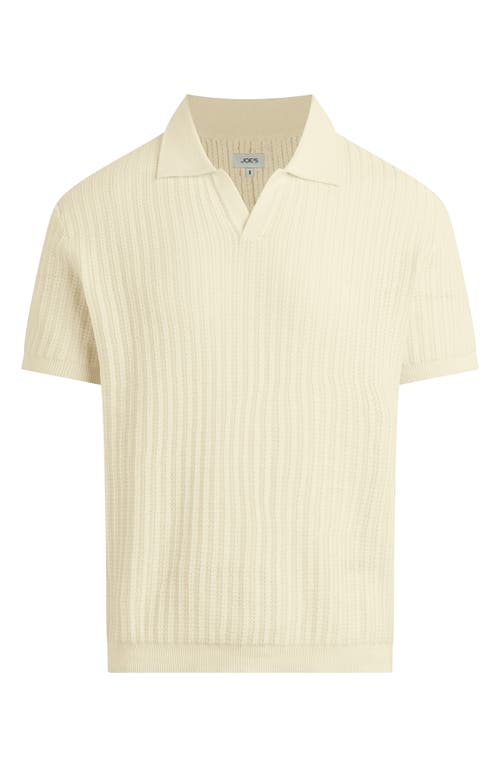 Joe's Textured Johnny Collar Polo In Sea Salt