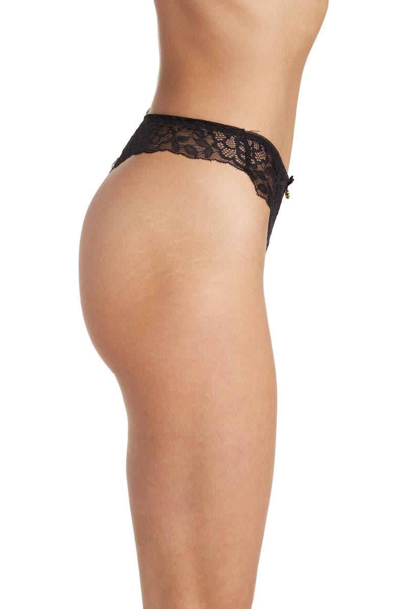 DAISY FUENTES Lace Longline Thong Set, Alternate, color,