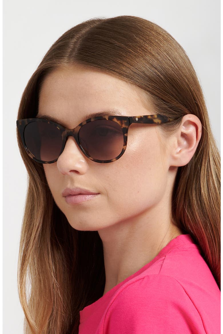 karlee 53mm gradient round sunglasses, Alternate, color, HAVANA / BROWN