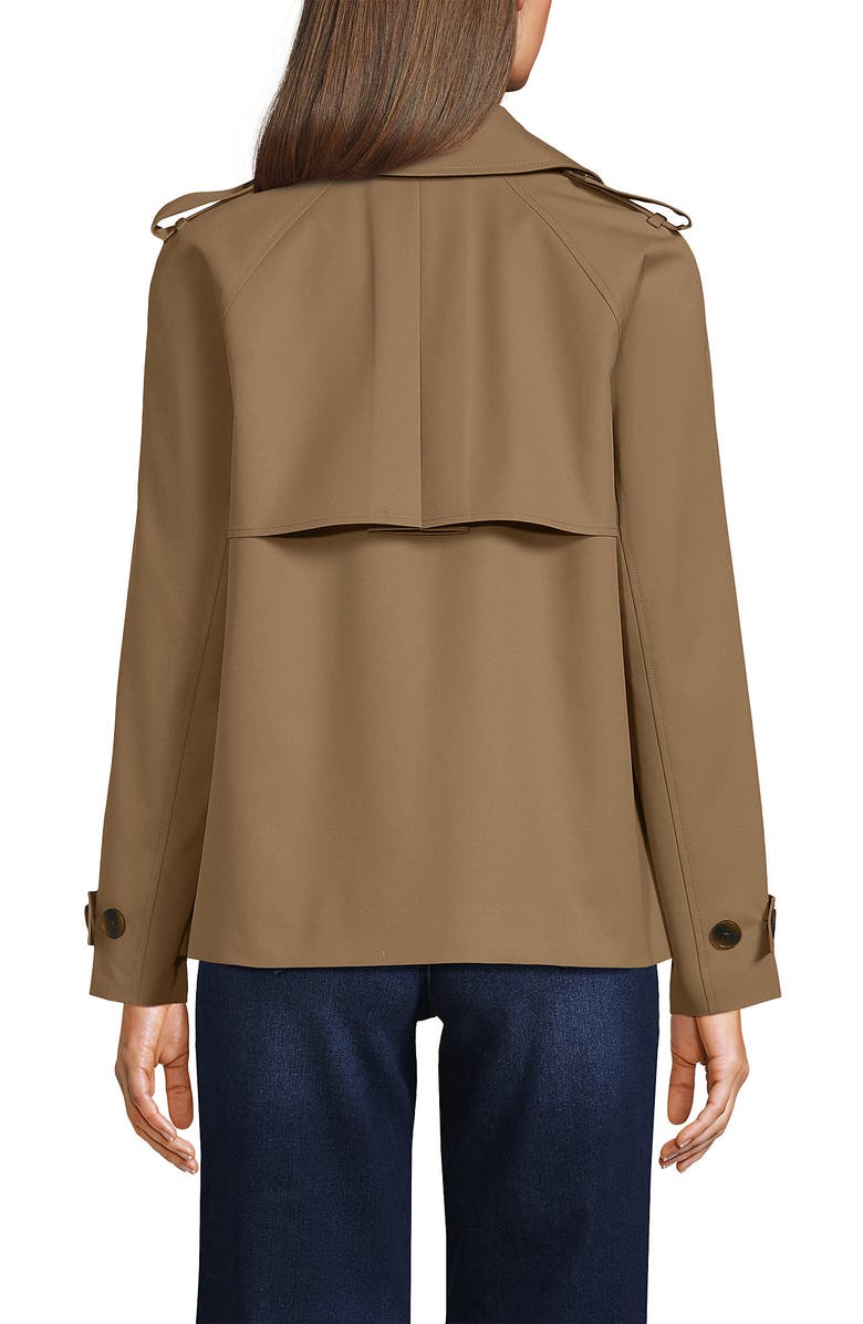 Lands' End Trench Rain Jacket, Alternate, color, Dark Jute Brown