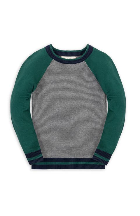 Kids' Organic Long Sleeve Raglan Sweater
