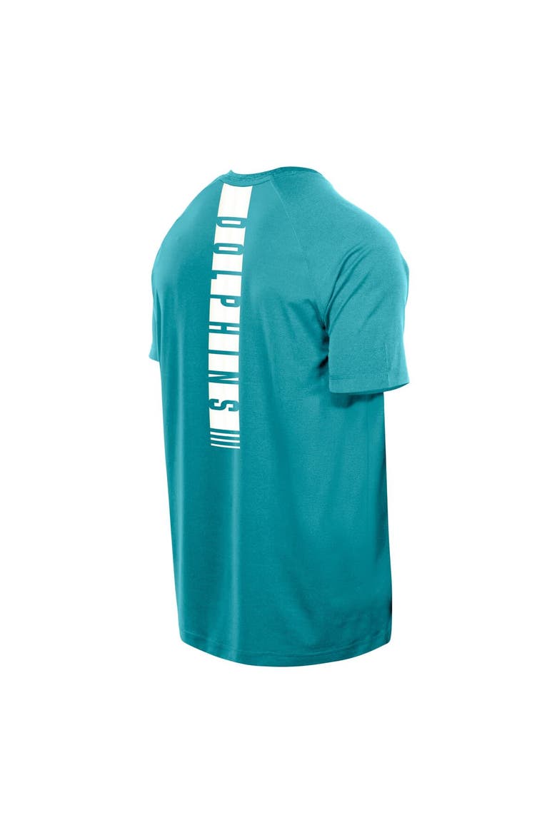 Men's New Era  Aqua Miami Dolphins Functional Fandom Reflective T-Shirt, Alternate, color, Aqua