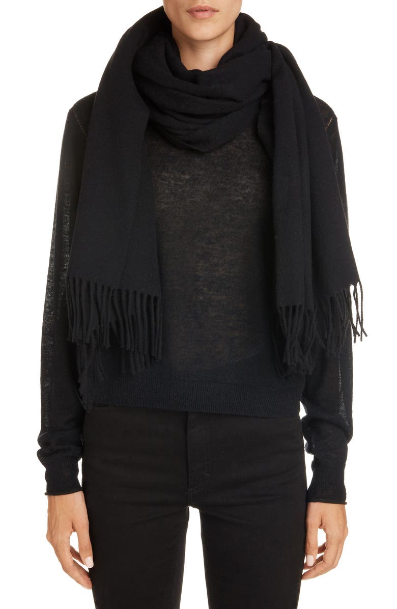 Acne Studios Canada Fringe Scarf, Alternate, color,