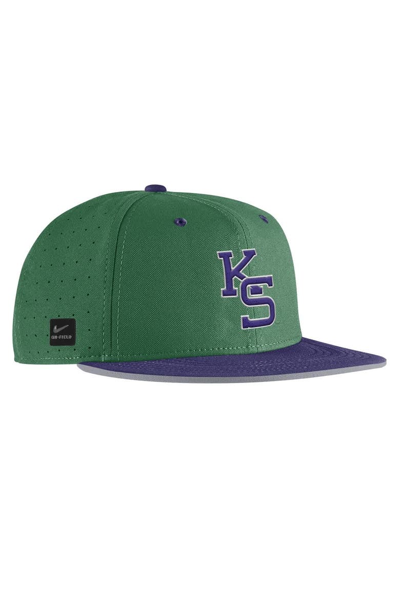 Nike Men's Nike Green Kansas State Wildcats 2025 On-Field True Performance Baseball Fitted Hat, Alternate, color, Green