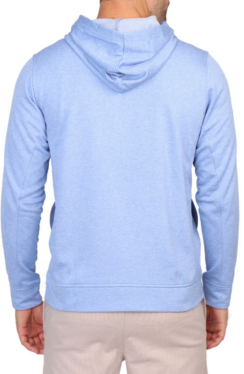 Tailorbyrd Performance Quarter Zip Hoodie In Lt Blue