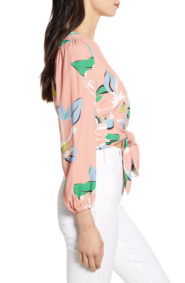 CAPULET Anais Floral Tie Front Top, Alternate, color, 