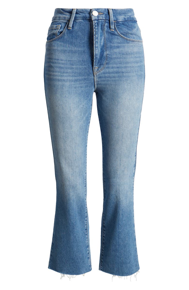 FRAME Le Super High Raw Hem Crop Bootcut Jeans, Alternate, color,
