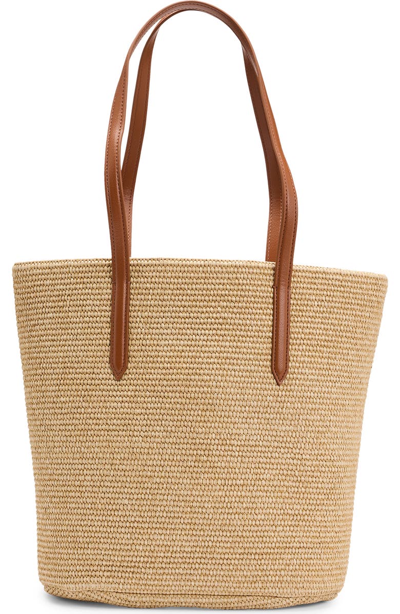 BOSS Palmah Faux Raffia Tote, Alternate, color,