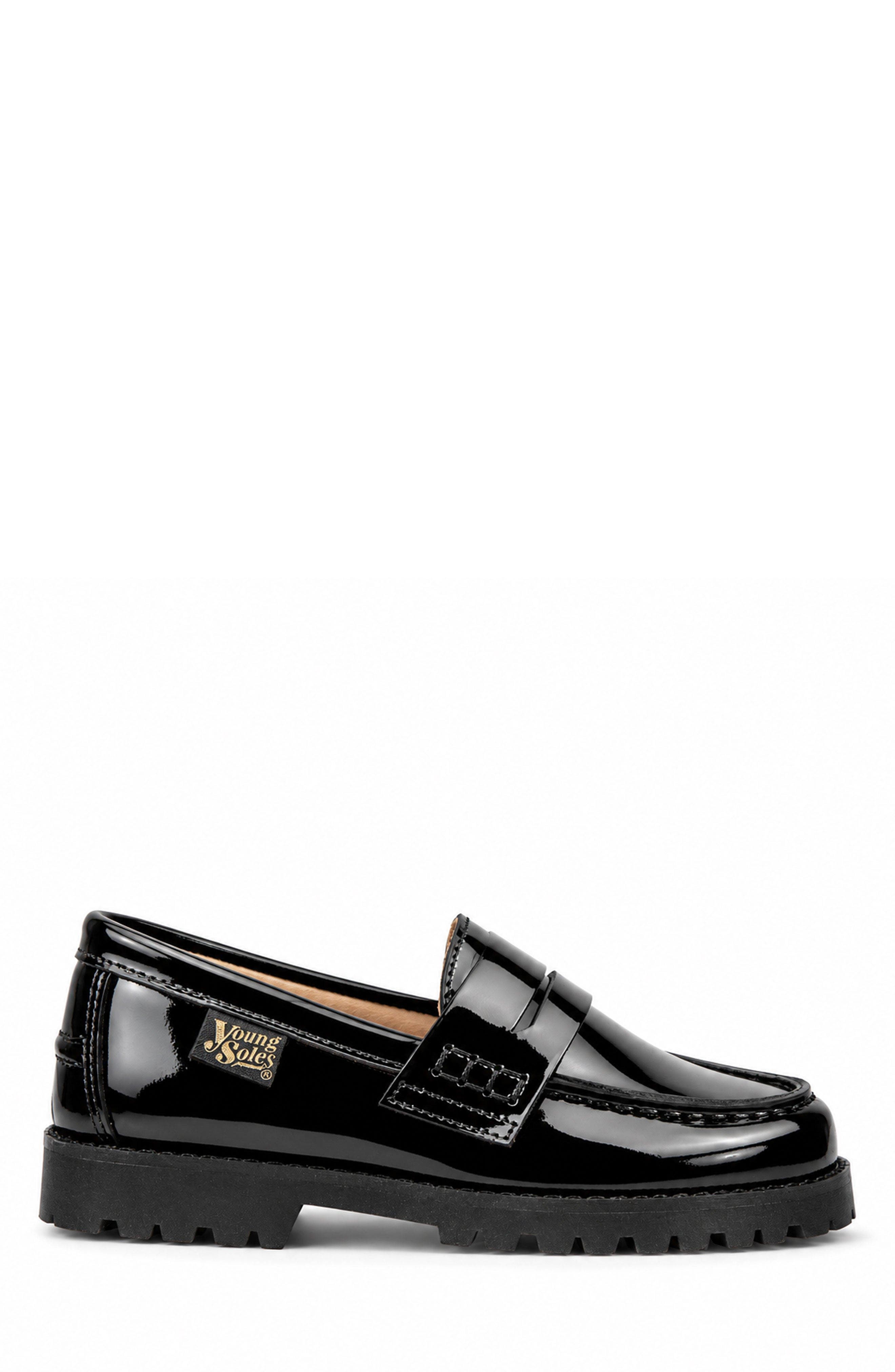 Nicki Kids Loafer, Alternate, color, Black Patent