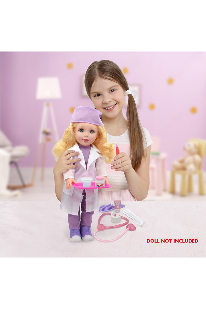 18" Doctor Dress Up Set 15 Pcs, Alternate, color, Purple