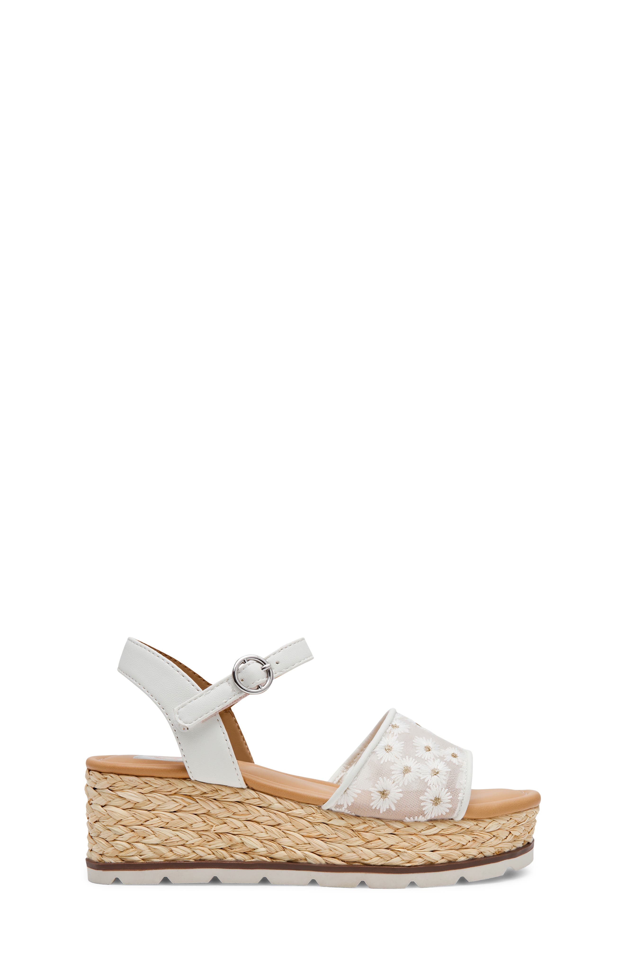 Dolce Vita Kids' Velomy Espadrille Ankle Strap Platform Wedge Sandal, Alternate, color, White