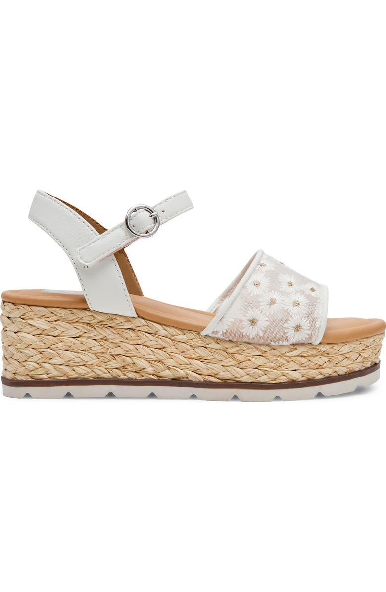 Dolce Vita Kids' Velomy Espadrille Ankle Strap Platform Wedge Sandal, Alternate, color, White