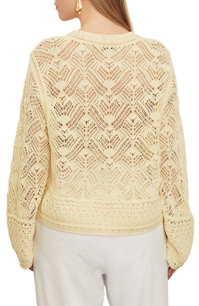 Vince Lace Patchwork Cotton Pullover, Alternate, color, 