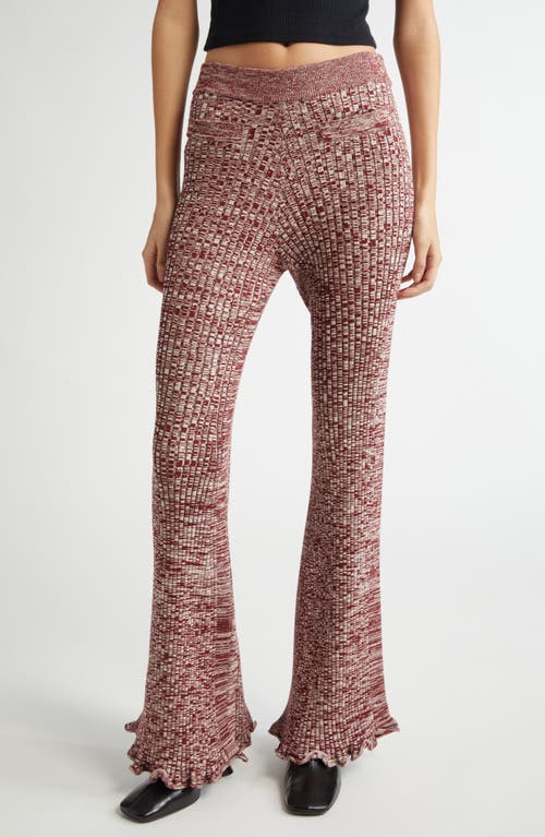 Rabanne Mélange Knit Flare Leg Pants