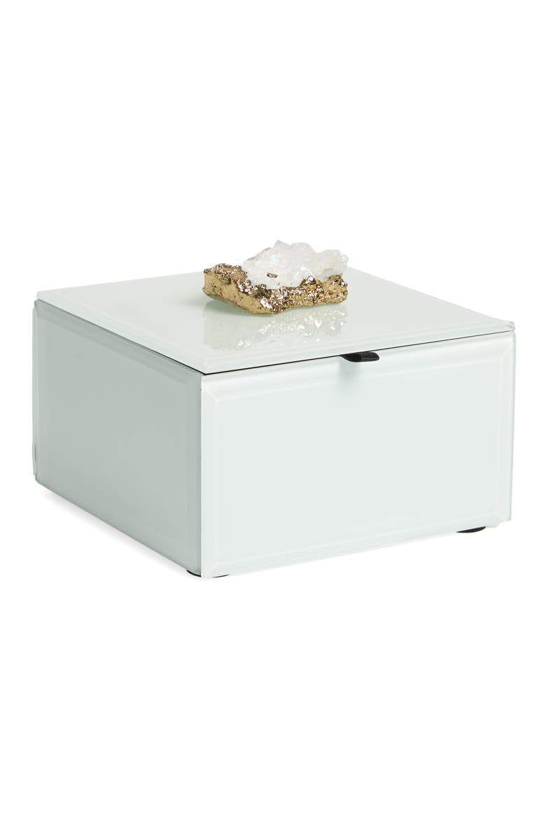 White Agate Jewelry Box, Main, color, WHITE