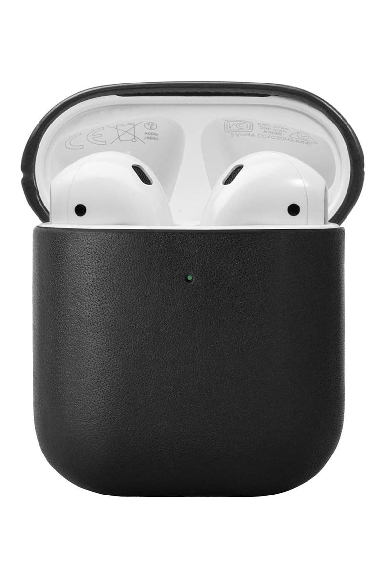 Classic Leather AirPod Case, Alternate, color, BLACK