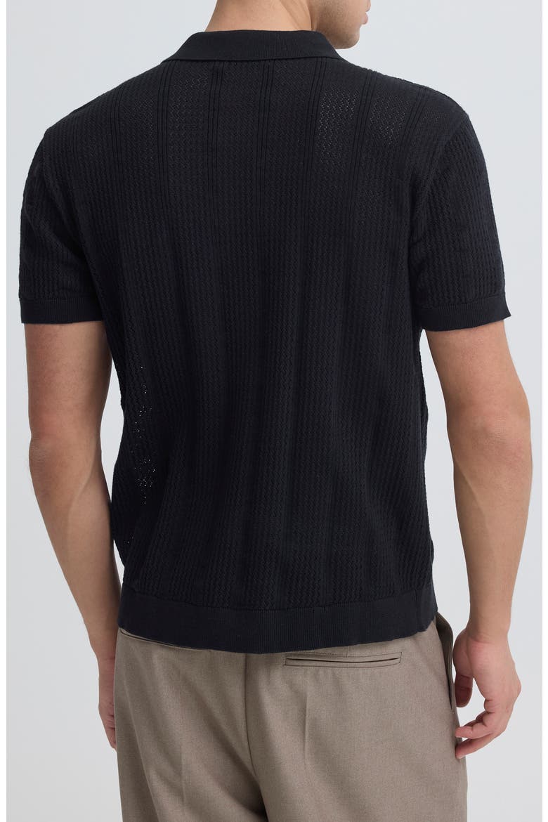 Short Sleeve Cotton Cardigan Sweater, Alternate, color, DARK NAVY