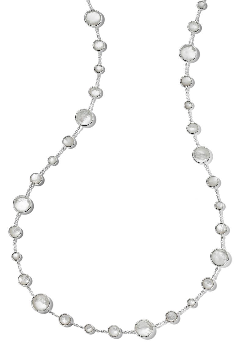 Lollipop Long Station Necklace, Main, color, MOTHER OF PEARL