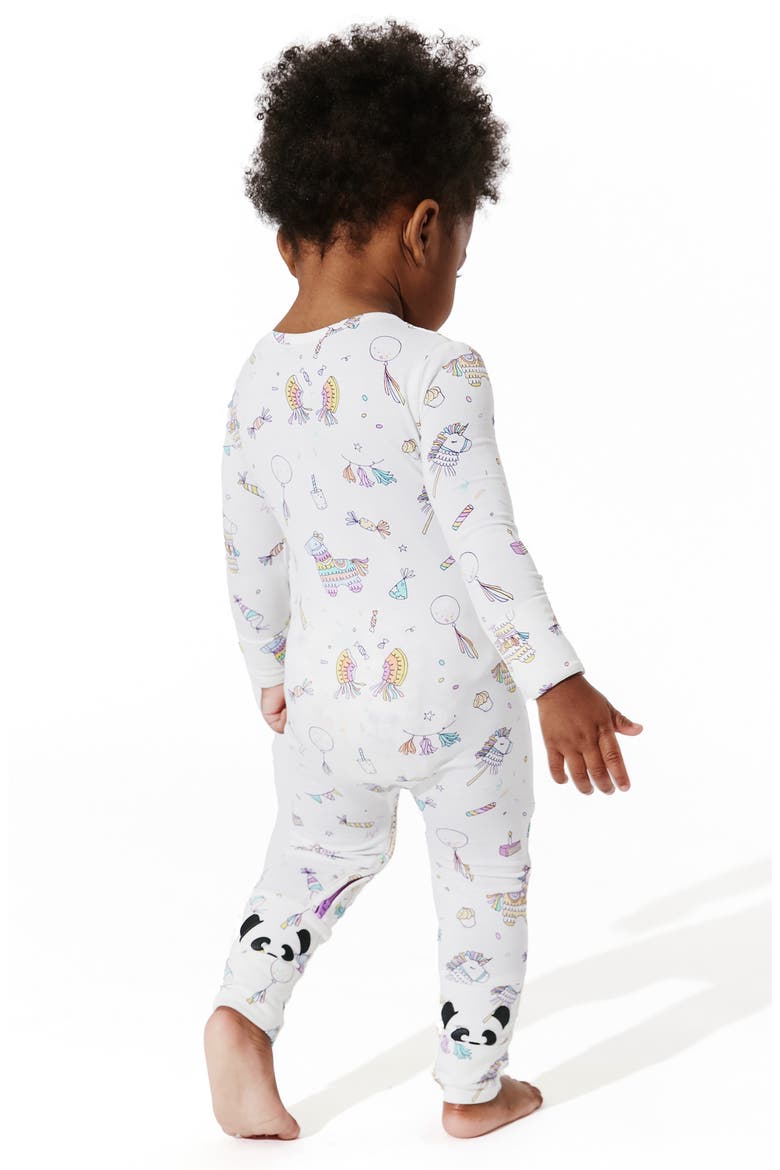 Kids' Piñata Fitted Convertible Footie Pajamas, Alternate, color, PINATA