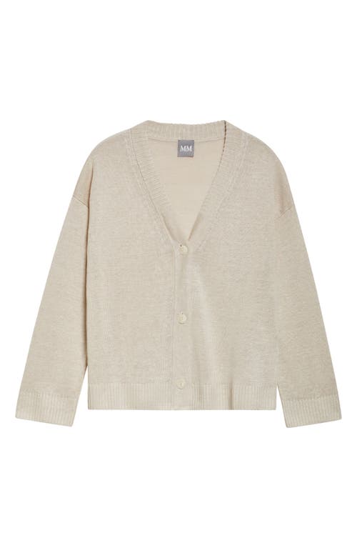 Mm By Max Mara Alacre Linen Cardigan In Sand