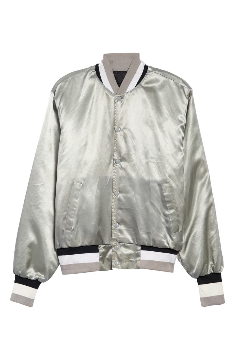 Goodfair Unisex Vintage '70s Satin Bomber Jacket, Main, color, 