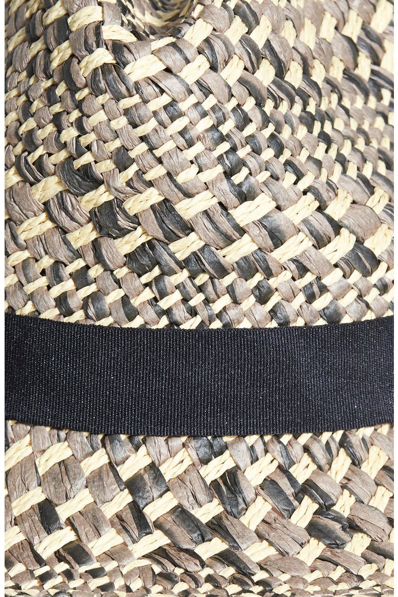 Straw Topper Fedora, Alternate, color, BLACK