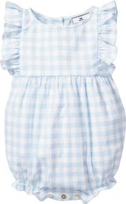 Petite Plume Gingham Ruffled Romper