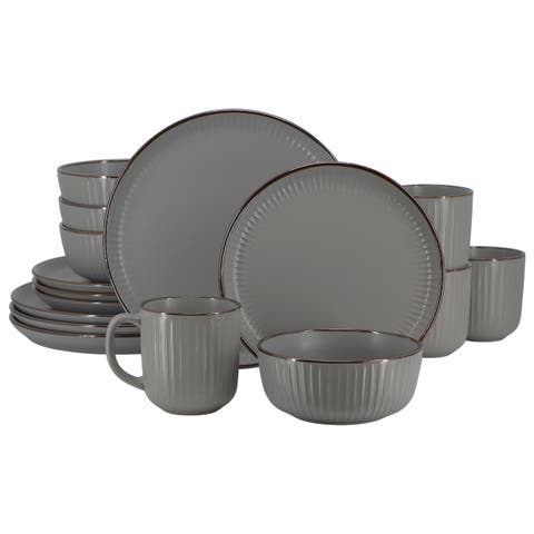Leo 16 Piece Stoneware Dinnerware Set