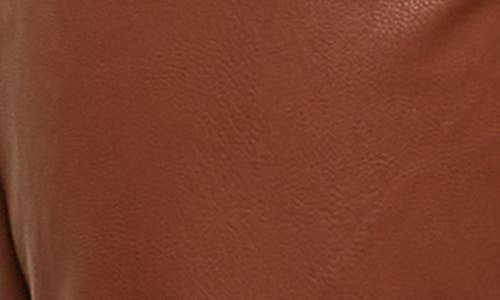 Commando Crop Tapered Faux Leather Trousers In Cocoa