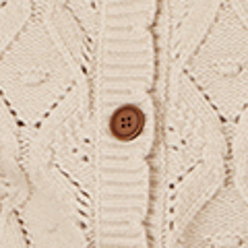 Yumi Button Up Chunky Cable Knit Waistcoat In Neutral